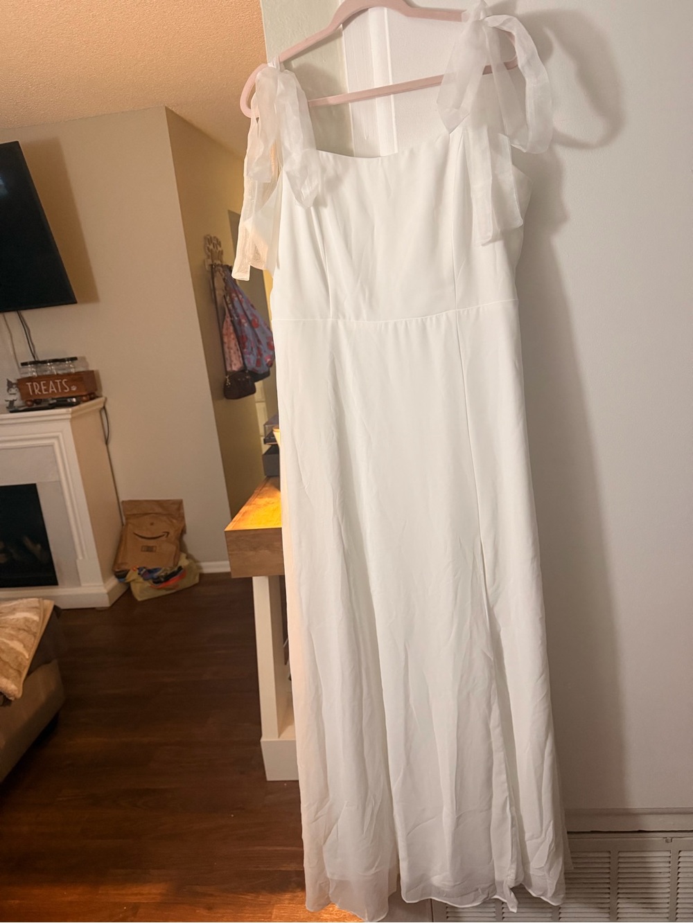 Radiant Romance White Tie-Strap Maxi Dress - Picture 7 of 10